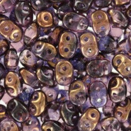 SuperDuo kralen 2.5x5mm Luster Bronze 1/2 - Amethyst